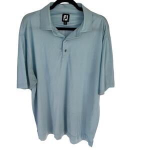 FootJoy men’s baby blue houndstooth casual short sleeve golf polo shirt large